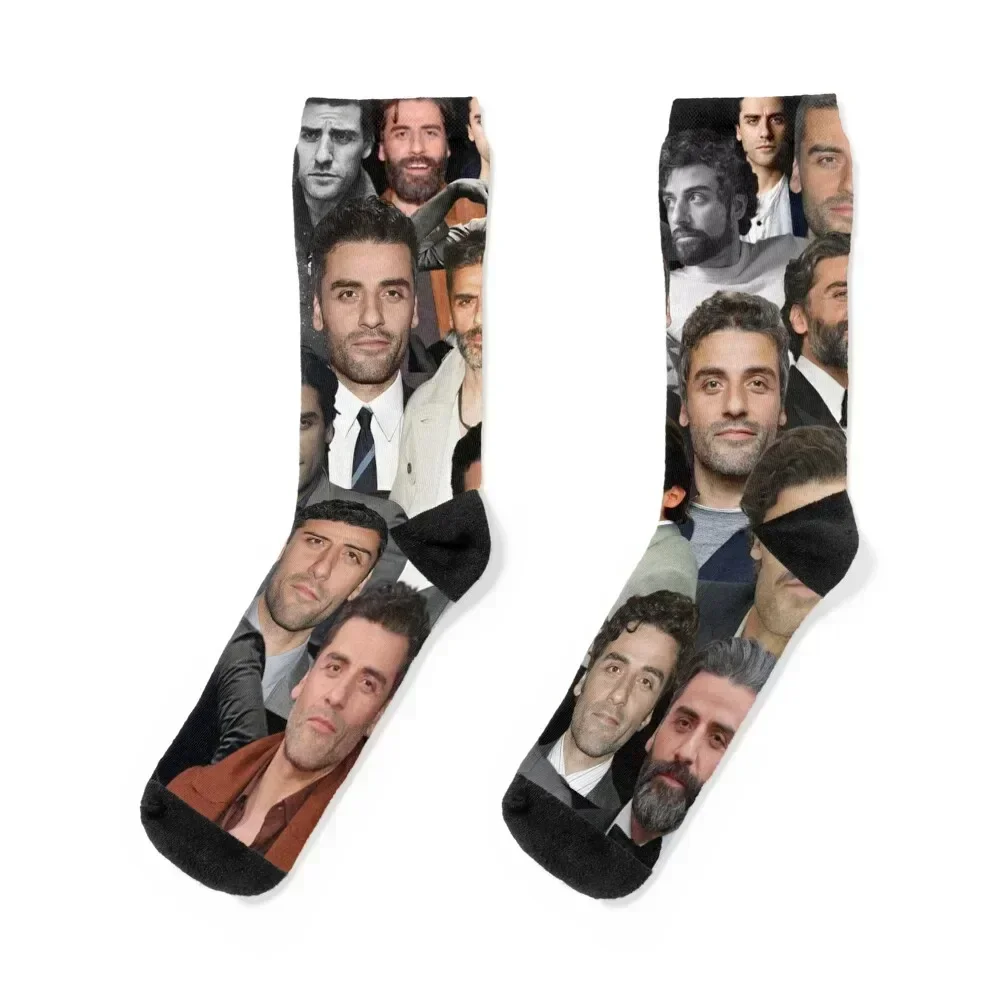 

oscar isaac photo collage Socks warm winter hiking Climbing Children's Socks Women Men's