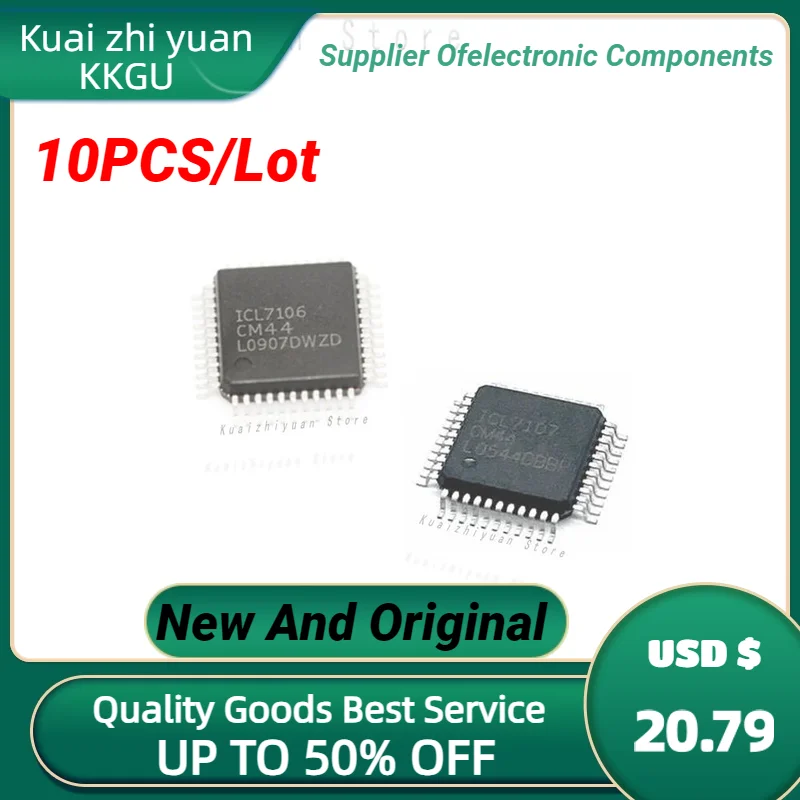 10PCS/Lot New And Original ICL7106CM44 ICL7107CM44 ICL7106 ICL7107 ICL7106CM ICL7107CM QFP-44 Chipset Quality Goods