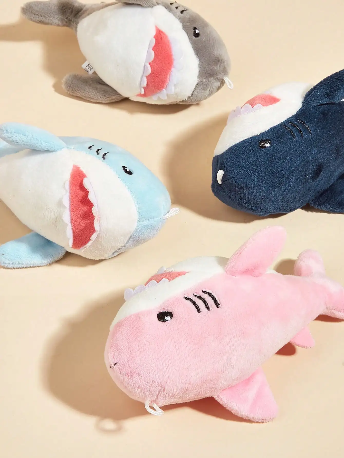 1/2 Pcs Cute Shark Pet Plush Toy Soft Safe Chew Toy for Small Dogs Puppies Interactive Bite Resistant Dol view 6