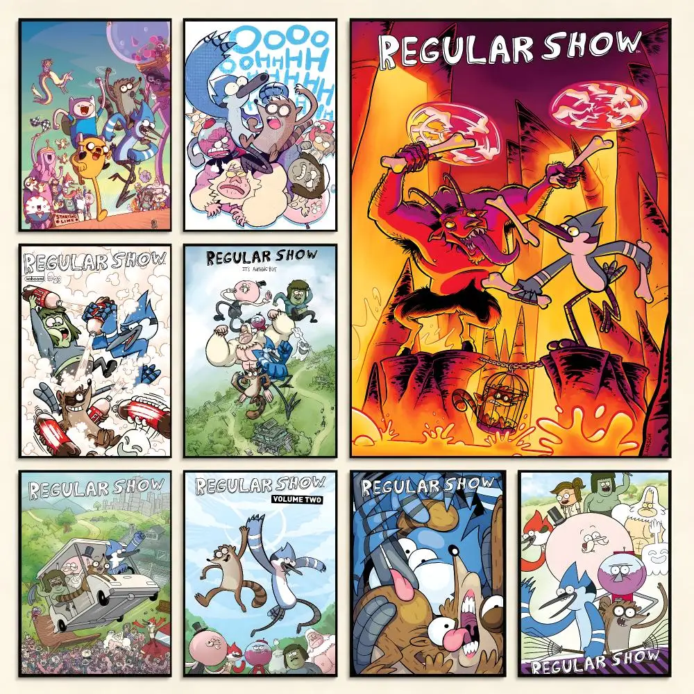 Animated Comedy R-Regular Show Poster Series Print Unframed Aesthetic Wall Decor Gift Living Room Bedroom