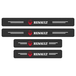 Car Carbon Fiber Sticker, 4 Units, Waterproof Automatic Threshold for Renault Megane 2 3 Logan Logan Clio 4 Scenic 2 Captur 6 Main Sales Banco Renault Clio 2 Doors - №1