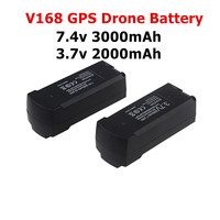 Original V168 V198 GPS Drone Battery 7.4V 3000mAh RC Quadcopter 3.7V 2000mAh V168 Pro Max Spare Battery Dron Parts Accessories