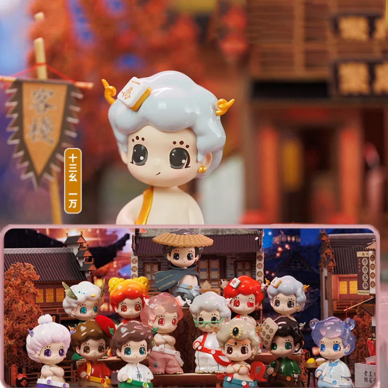 Elk 2024 Thirteen Mahjong Series Blind Box Toys Mystery Box Original Figure Guess Bag Mystere Cute Doll Kawaii Model Gift