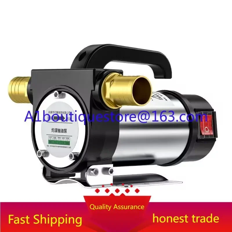 Oil Well Water Pump 580W 220V Electric DC 12V/24V Oil Pump Self Priming Diesel Kerosene Delivery Fuel 50L/min