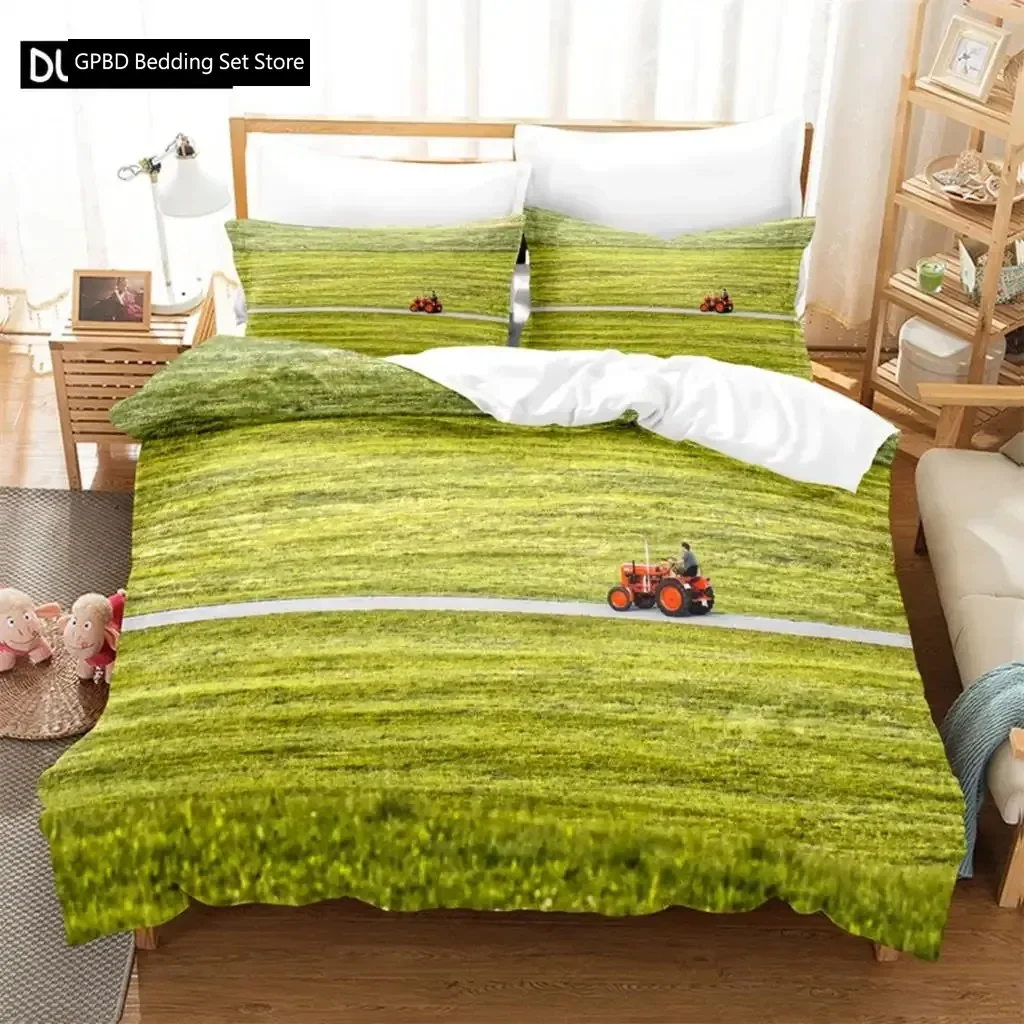 

Grain harvester Comfortable Duvet Quilt Cover Pillowcase Bedding Set Children Bedroom Decoration Home Textile