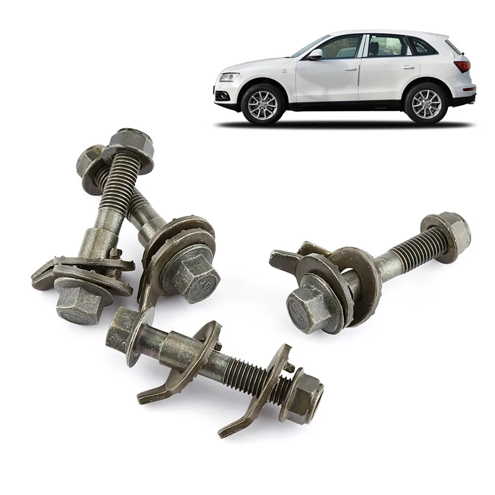 4pcs Durable 14mm Diameter Camber Kit Steel Material Adjustable Design Cam Bolt Kit Alignment Cam Bolt Four Wheel Alignment
