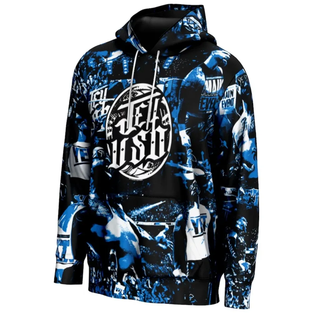 قام جون سينا بغطاء رأس سميك أزرق جديد لملابس الشارع النسائية غير الرسمية للزوجين، وداعًا لرحلة الشتاء للرجال #5