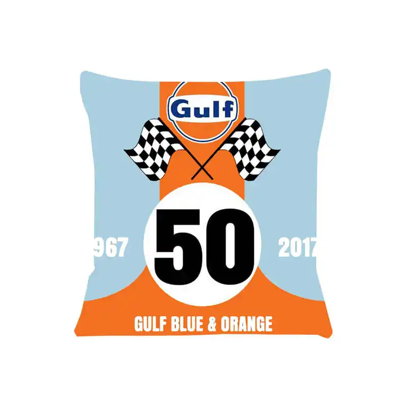 Guif Racing Team Cushion Cover for Sofa Pillow Case Cover Seat Car Throw Pillowcase 45X45cm For Home Decorative SJ-755