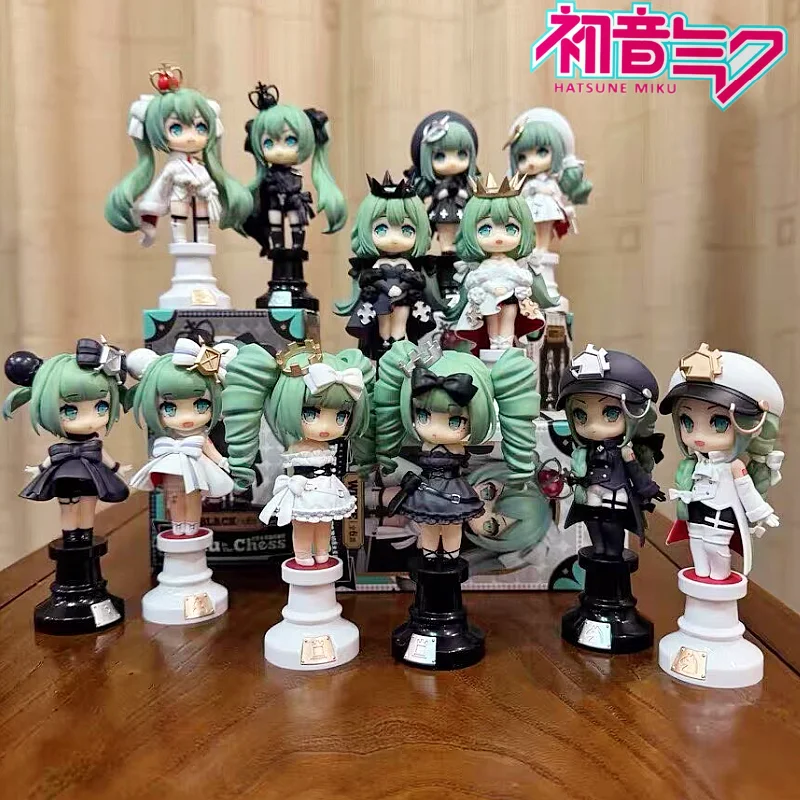 正規品「tenky-comics」初音ミク-ブラインドボックス-チェスシリーズ-ミステリーボックス-ブラック＆ホワイト-チェス駒バージョン-アニメフィギュア-オーナメント