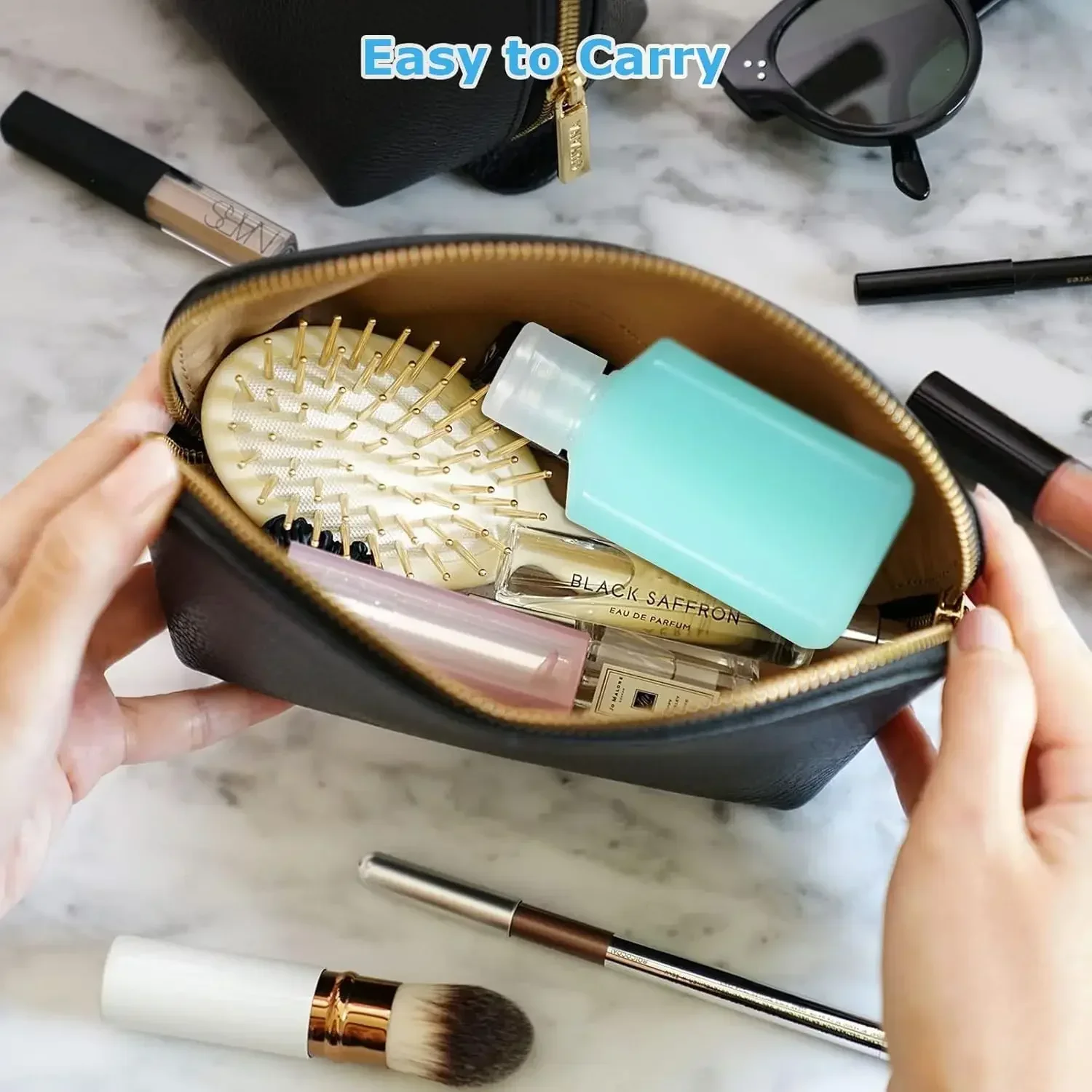 40PCS 30/60ML Empty Plastic Refillable Travel Size Bottles Mini Plastic Vial Toiletry Container for Hand Sanitizer Toiletries