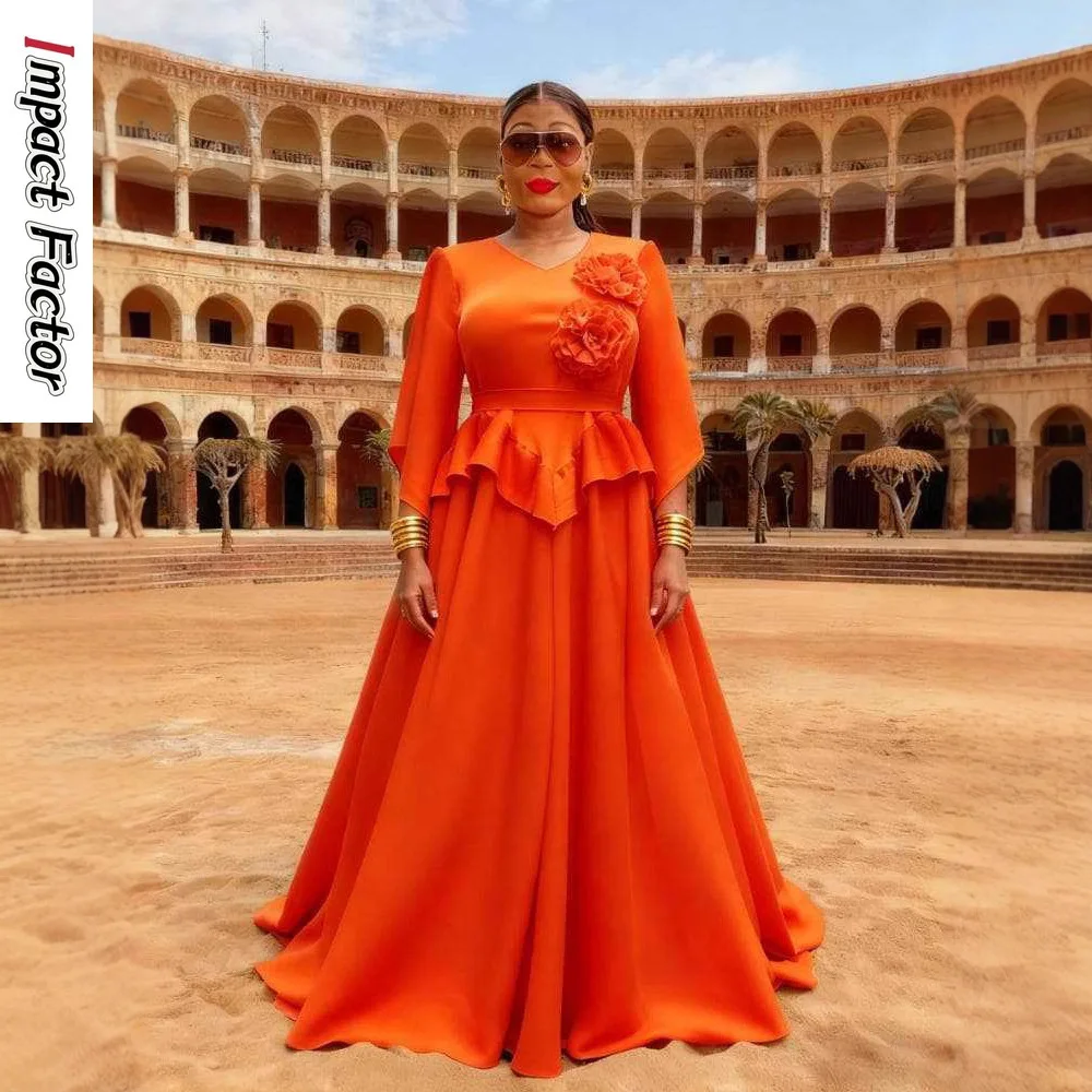 

Осеннее платье Miyake 2025: Модное, с объемными цветами, рюшами и жатой отделкой, свободного кроя, скрывающее недостатки фигуры, элегантное длинное платье для женщин