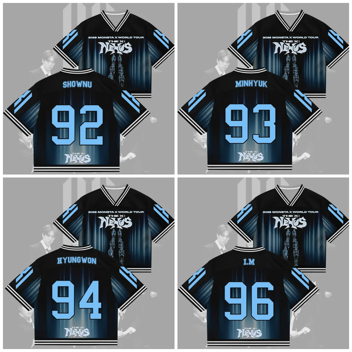 Camiseta Kpop Monsta X World Tour 2026 Nexus, Regalo para Fans, Estilo Urbano Americano, Camiseta Familiar a Juego, Top de Verano de Secado Rápido