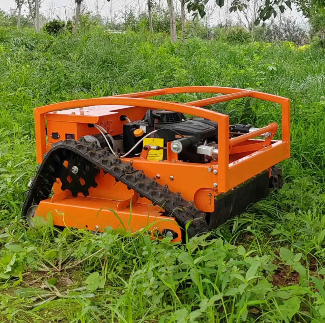 Advanced Technology 2-Stroke Petrol Engine Lawn Mower with Zero Turn Remote Control Robotic Drive 550mm Cutting Width