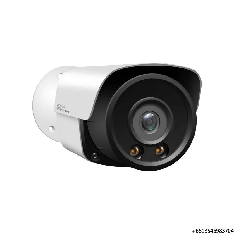 HD 6MP Full Color IP CCTV Outdoor Security Camera Waterproof IP67 Warm Color CMOS Two-Way Audio NVR for Human Vehicle Detection