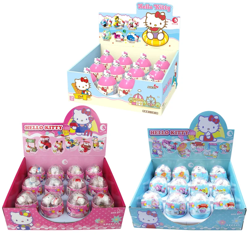 

Sanrio Hello Kitty, экшн-фигурки, куклы, модель, украшения, витое яйцо, детская головоломка, развивающие строительные блоки, игрушки, праздничные подарки