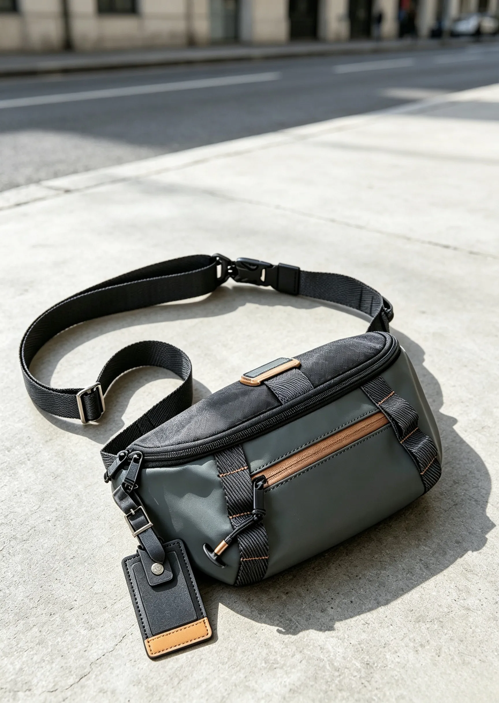 Men Stylish Ballistic Nylon Crossbody Bag Series Cool Casual Chest Bag Waist Pack view 6