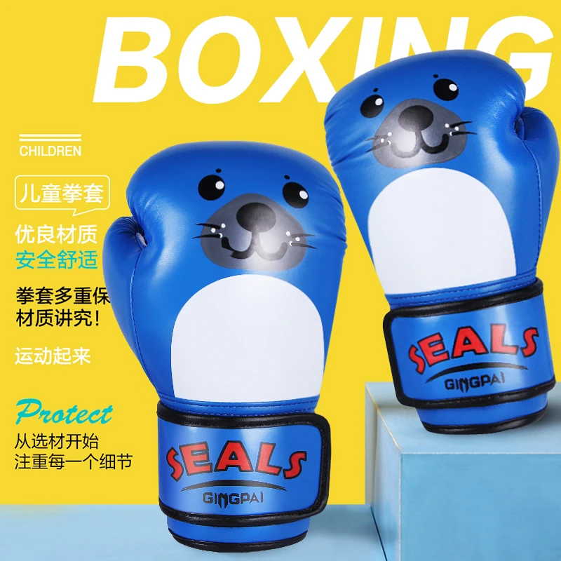 

1 Pair Boxing Training Fighting Gloves PU Leather Kids Breathable Muay Thai Sparring Punching Karate Kickboxing Professional G