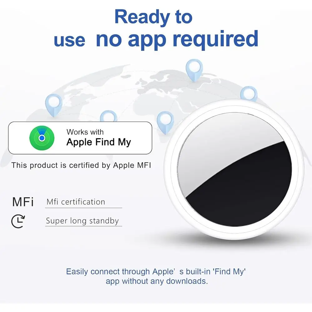 Dual Pack Certified Trackers with Find My Integration, Keyring Option, Waterproof, Long Battery Life, Wallet & Bag Compatible Ho