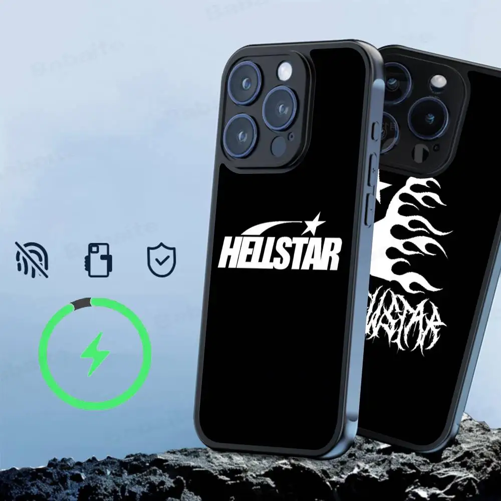 H-HELLSTAR-R Logo Magnetic For Magsafe Phone Case For IPhone 17 Air 16 Pro Max 15 14 13 12 11 Protective Cover