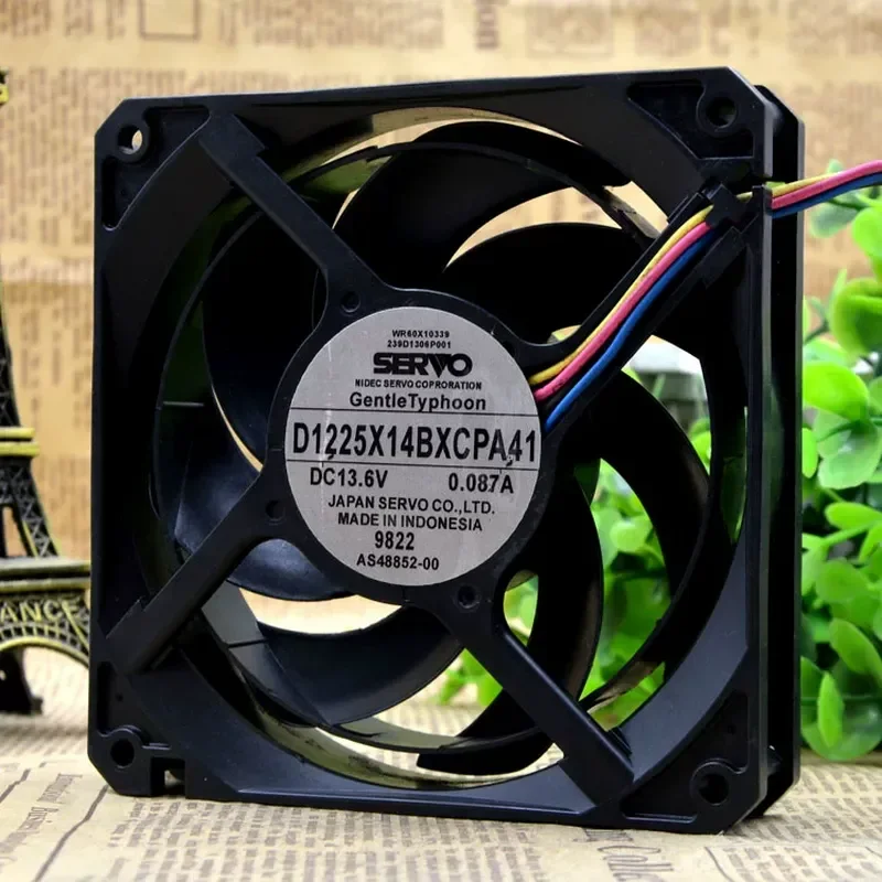 For SERVO Sickle D1225X14BXCPA41 13.6V 0.087A 12CM Ultra-quiet cooling fan