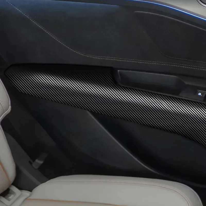 Bande anti-rayures pour bord de porte de voiture, 1/2/4 pièces, noir 3D Nano Fiber de carbone, bande de protection universelle pour rétroviseur latéral de voiture, Film étanche