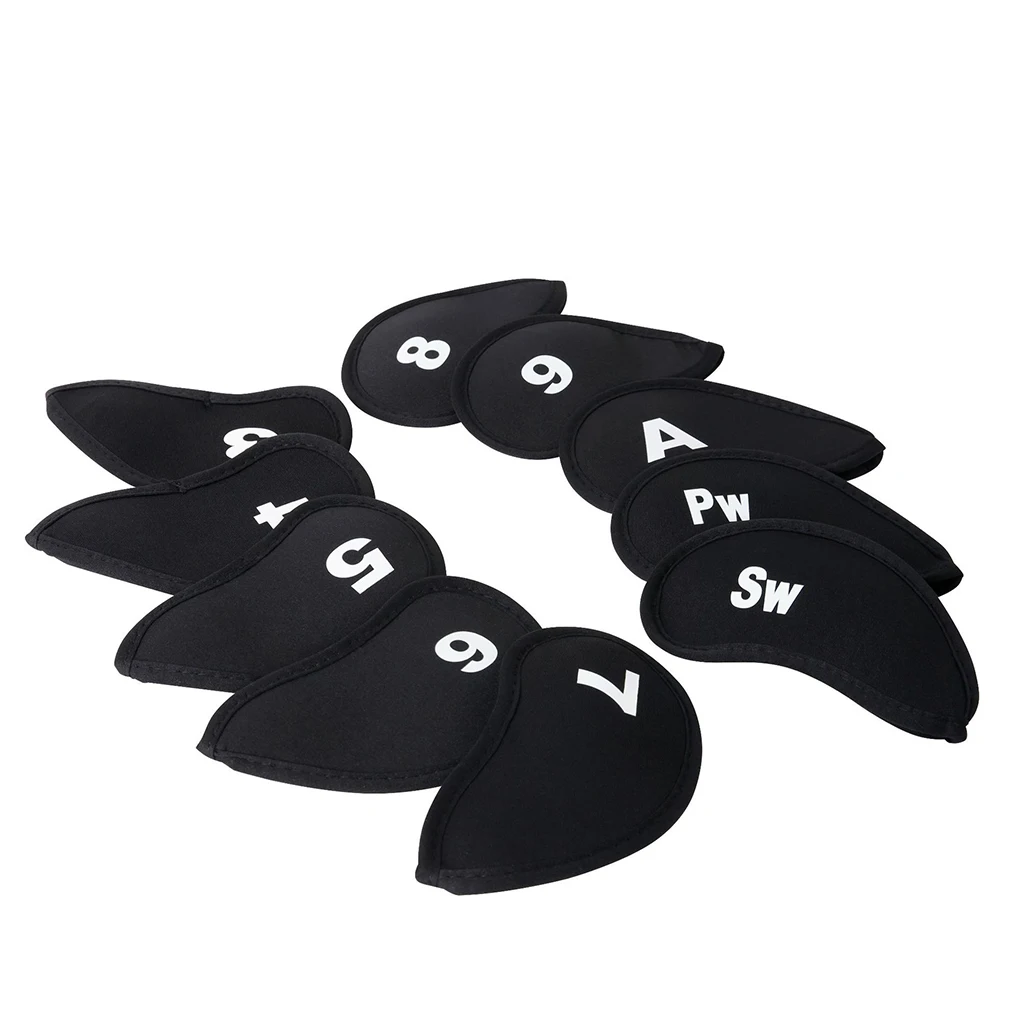 10Pcs Golf Headcover Golf Club Heads Cover Golf Club Iron Putter Head Cover Protect Set