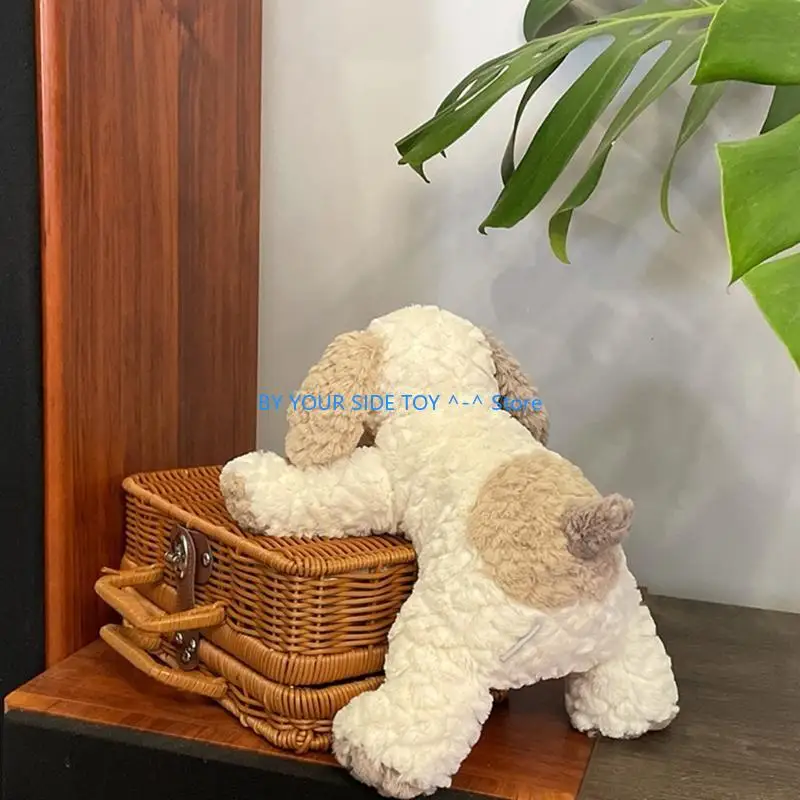 Adorable Plush Cockapoo Study Friend Bed Companion Soft Stuffed Animal Toy For Kids Learning Motivation Gift U6XE