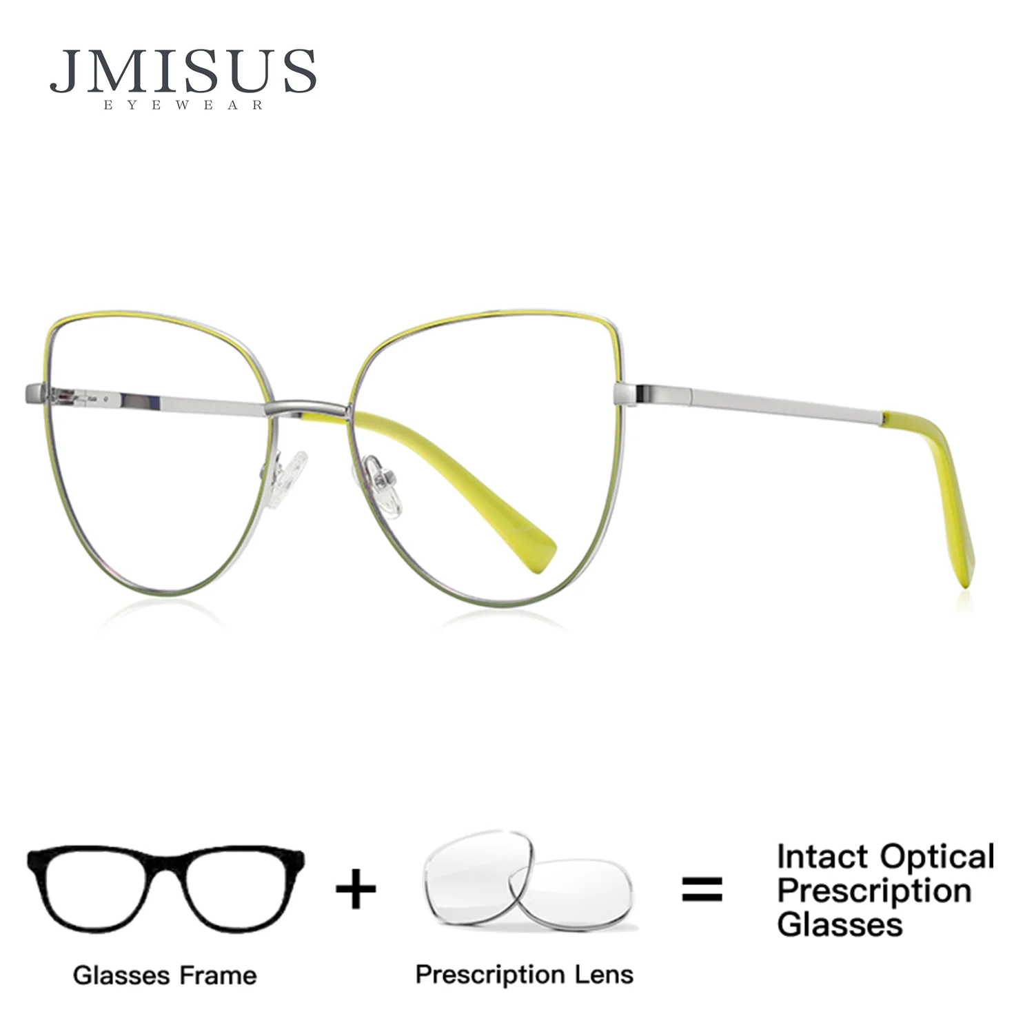 

JMISUS Square Prescription Glasses Women Fashion Two Tone Frame Design Progressive Multifocal Photochromic Lenses Eyeglasses