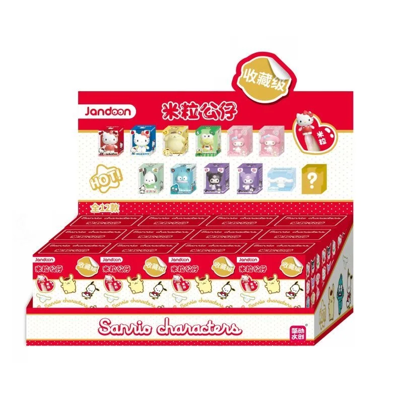 

Оригинальная коллекционная мини-фигурка Jandoon Sanrio Blind Box Hello Kitty Kuromi Melody из серии Rice Grain, модель-кукла, игрушка для детей, подарки для коллекционирования