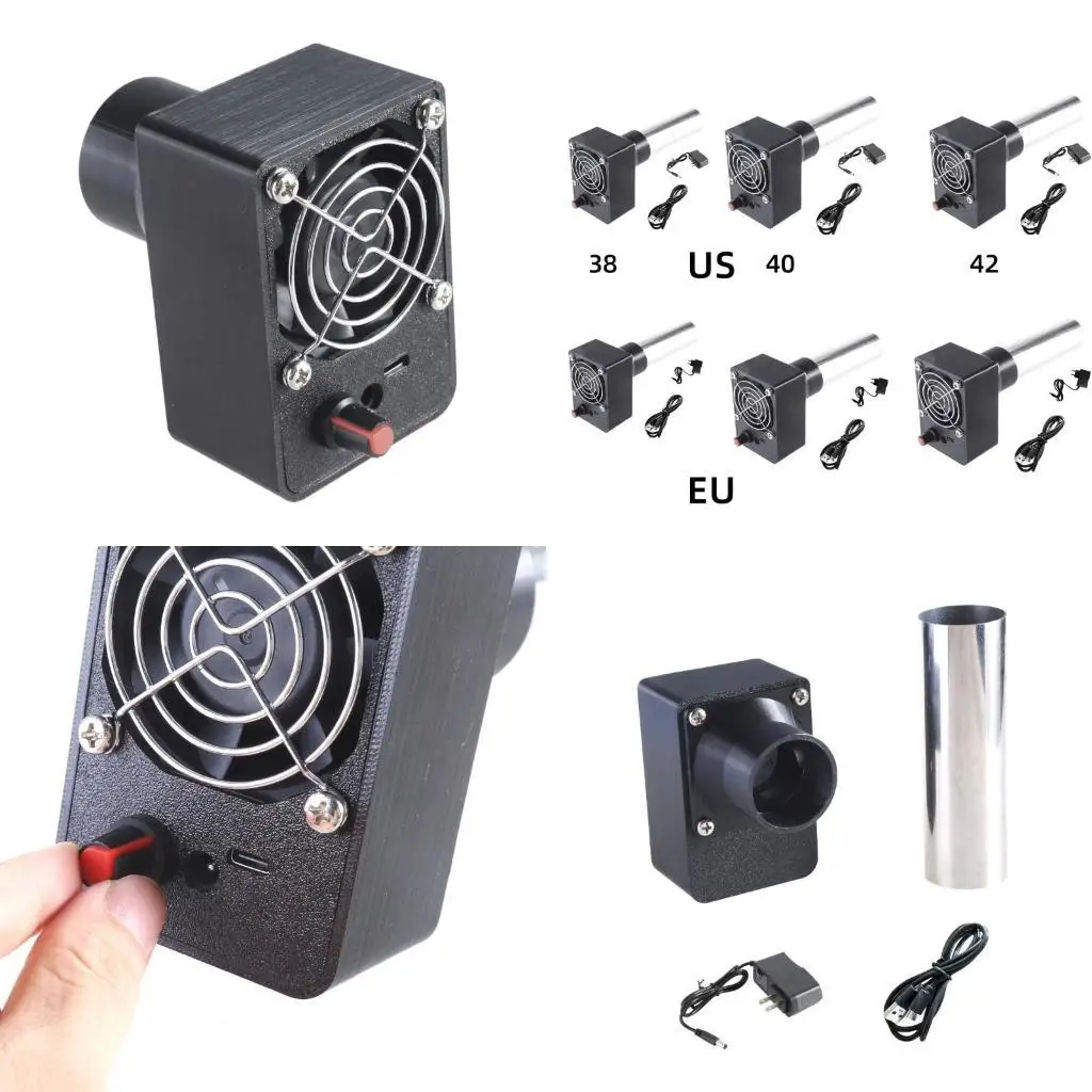 

652F Вентилятор с регулируемой скоростью, 12 В для барбекю, для быстрого запуска угля и приготовления пищи на открытом воздухе