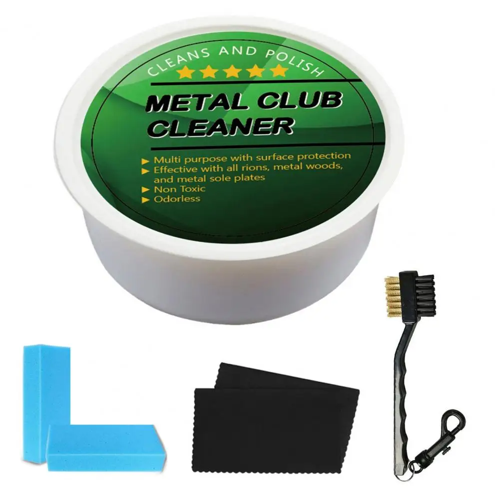 Golf Metal Club Cleaner Rust Remover Golf Iron Polishing Kit Wedges Putters Brush Cleaner Sponge Golf Accessories Care Set