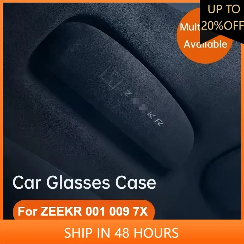 

NEW1 для ZEEKR 001 009 7X автомобильный чехол для очков, коробка для хранения, держатель для солнцезащитных очков, высококачественный итальянский импортный замшевый автомобильный чехол для очков Bo