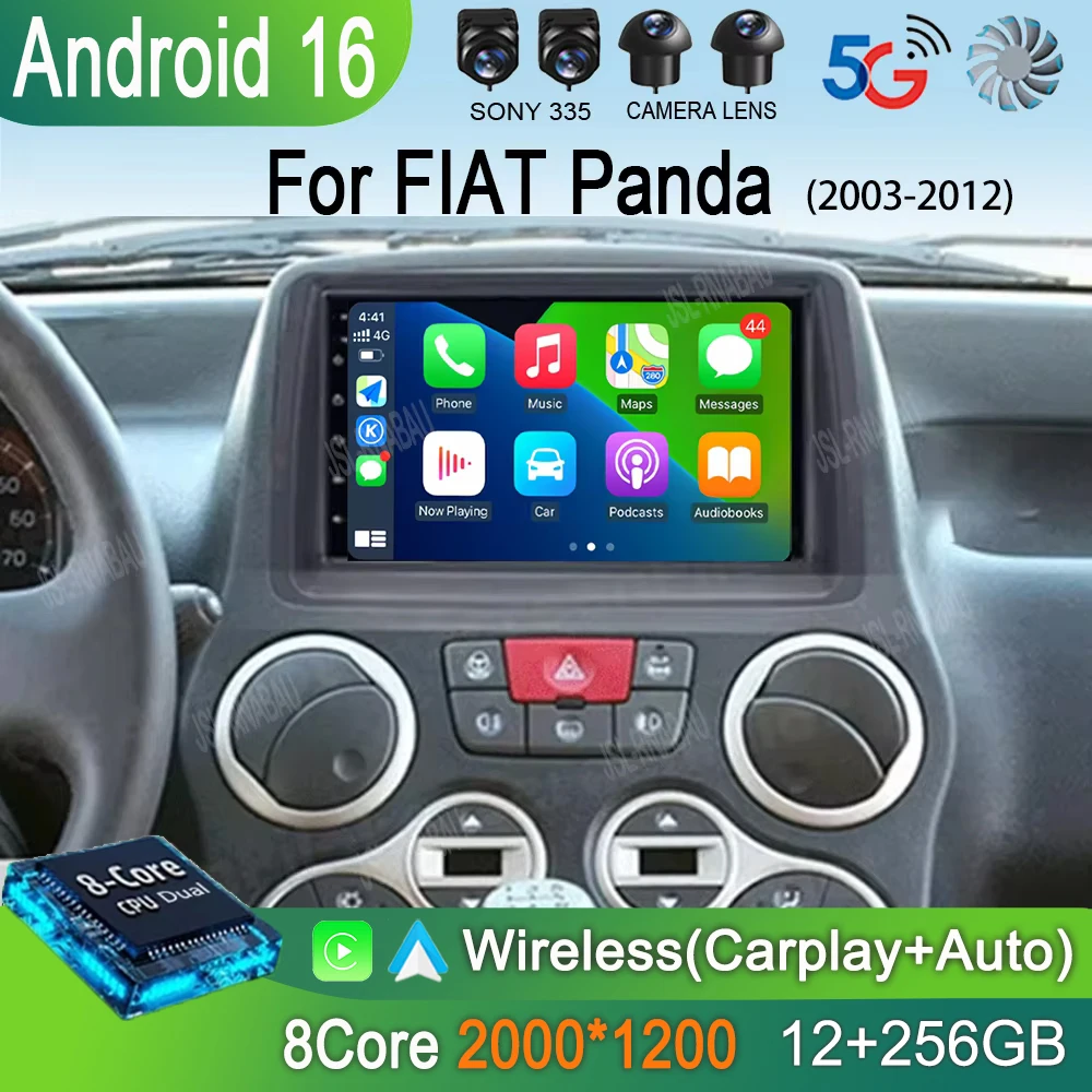 

7" Car Radio Android 16 For FIAT Panda 2003 2004 2005 2006 2007 -2012 Stereo Multimedia Player Navigation Autoradio Carplay Auto