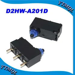 Microinterruptor de bloqueo de puerta de coche D2HW Original, 1-10 piezas, 3 pies, Interruptor táctil impermeable, D2HW-A201D para Opel Zafira Cadillac BLS Astra