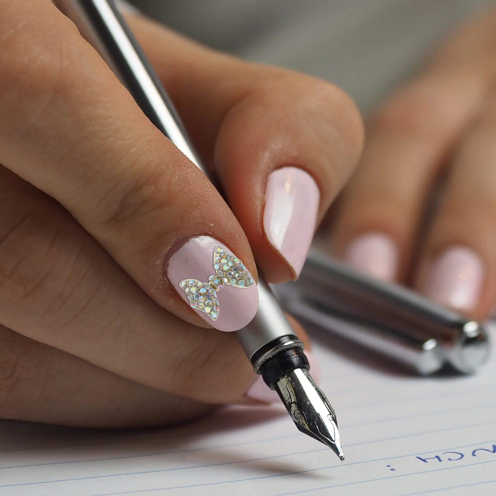 

10Pcs Nail Ornament Bowknot Design DIY Accessories Durable Practical Manicure Decoration Alloy Nail Accessories