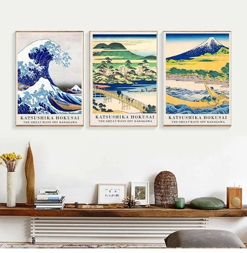 Japan Artist Hokusai Mount Fuji Wall Art Canvas Painting Nordic Posters And Prints Wall Pictures For Living Room Japanese Decor