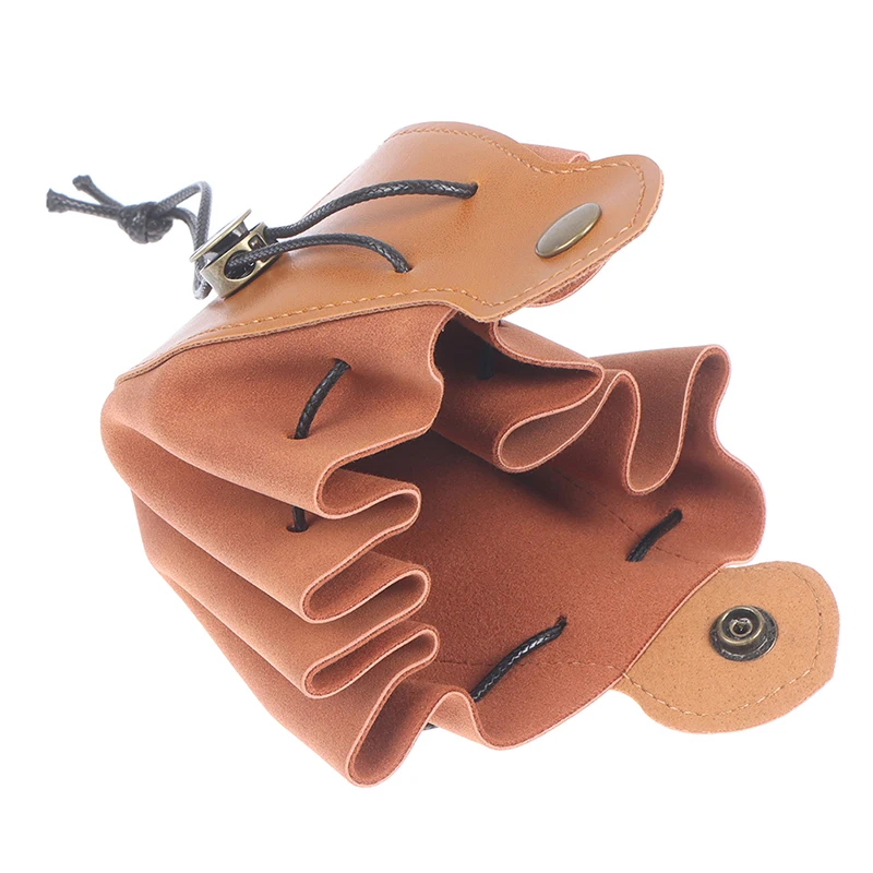 Bolsa de cuero genuino marrón para dados DND, con cordón, para juegos de rol RPG, 1 unidad, nueva.