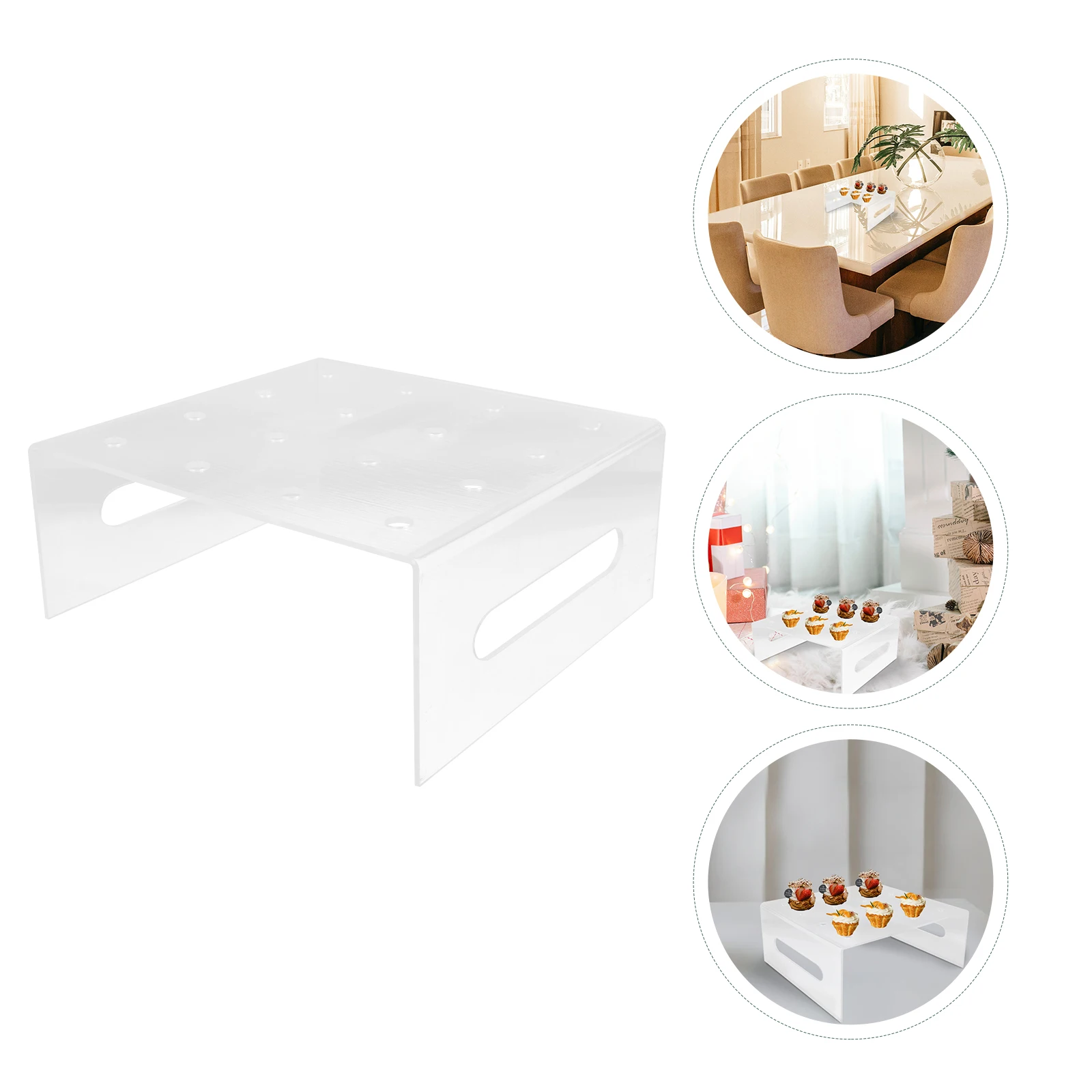

1pc Acrylic Push Cake Stand 12 Holes Display Platform Clear Holder Lollipop Stand Dessert Storage Rack Bracket
