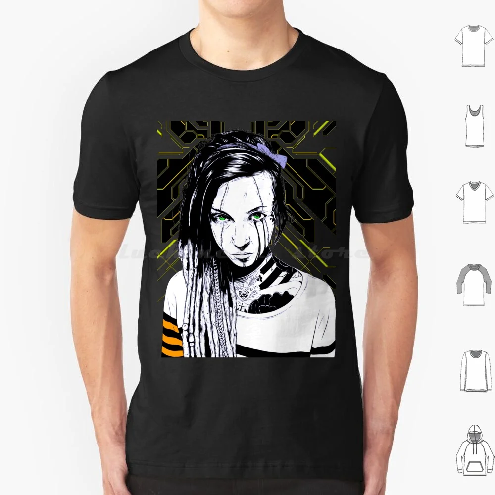 Girl Futurist Style T Shirt Cotton Men Women DIY Print Cyborg Girl Glitch Vaporwave Japanese Hipster Future Fashion Urban Style