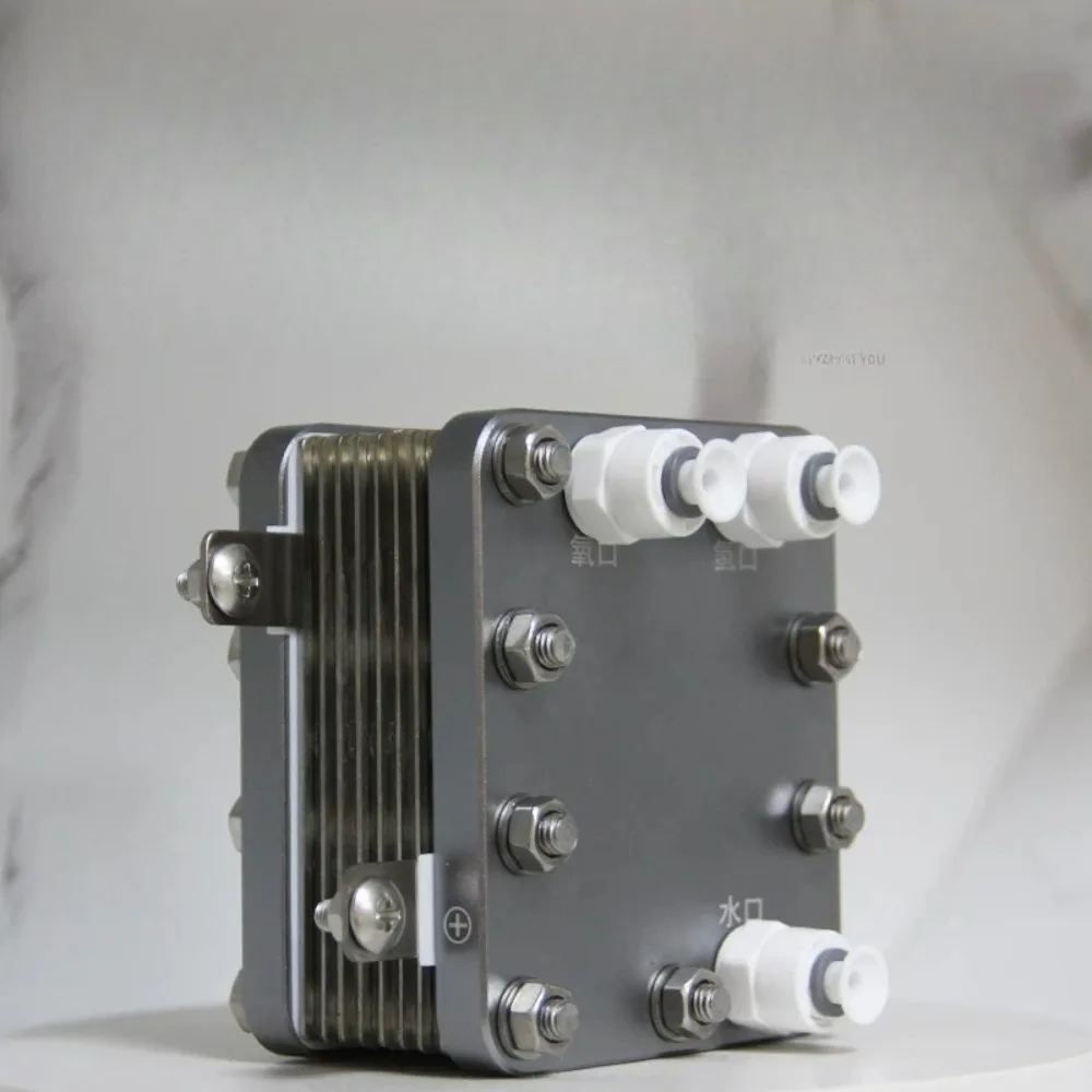 26A PEM Electrolytic Cell Single Hydrogen Outlet Pure Water Electrolysis Module Hydrogen Generator Experimental Accessory