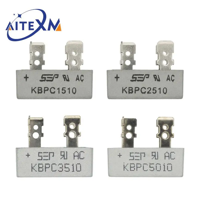 2PCS KBPC1510 KBPC2510 KBPC3510 KBPC5010 15A 25A 35A 50A 1000V Diode Bridge Rectifier Diodes Power Rectifier Diode