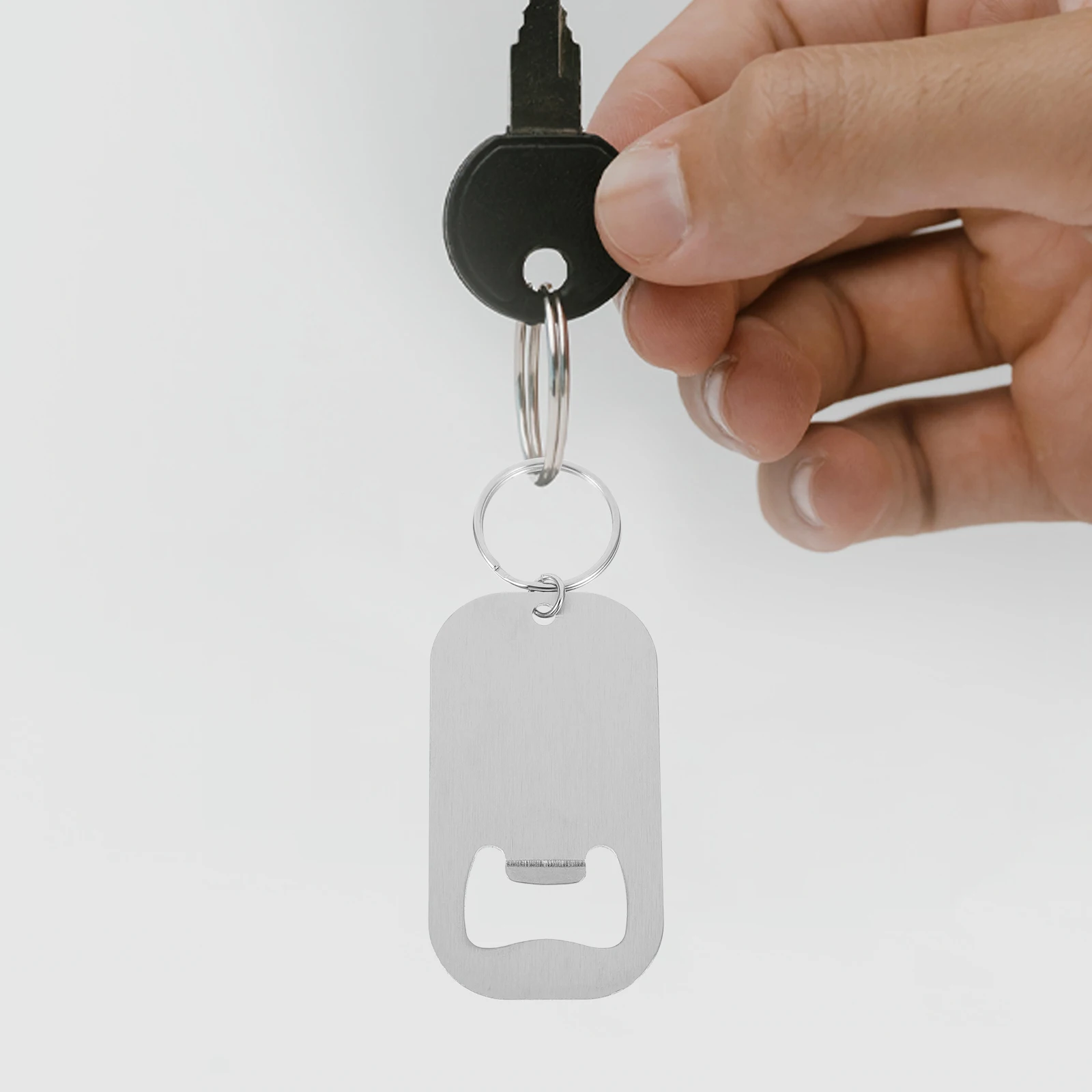 

8pcs Metal Bottle Opener Keychain Aluminum Alloy Flat Beer Opener Portable For Soda Can Beer Cap Kitchen Bar Tools