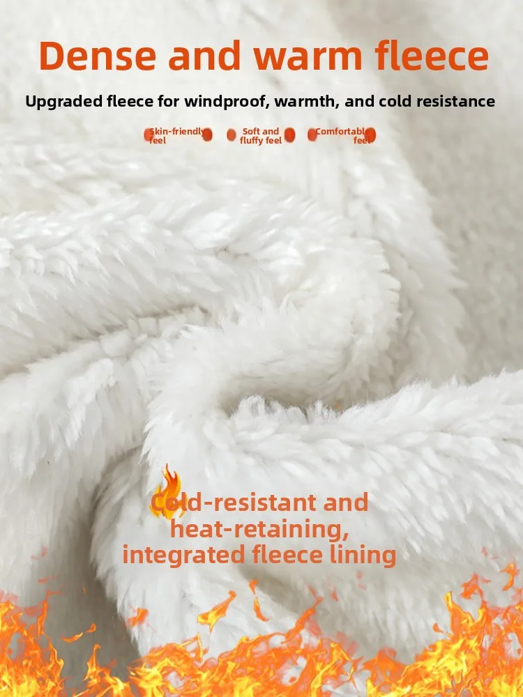 กางเกงขายาวทรงบานเล็กน้อยสำหรับผู้หญิง ผ้าขนสัตว์เทียม สำหรับฤดูใบไม้ร่วงและฤดูหนาว สีอเมริกัน ตัดต่อผ้าแบบสปลาชิ่ง ซับในด้วยผ้าขนสัตว์เทียม ทรงขากว้าง