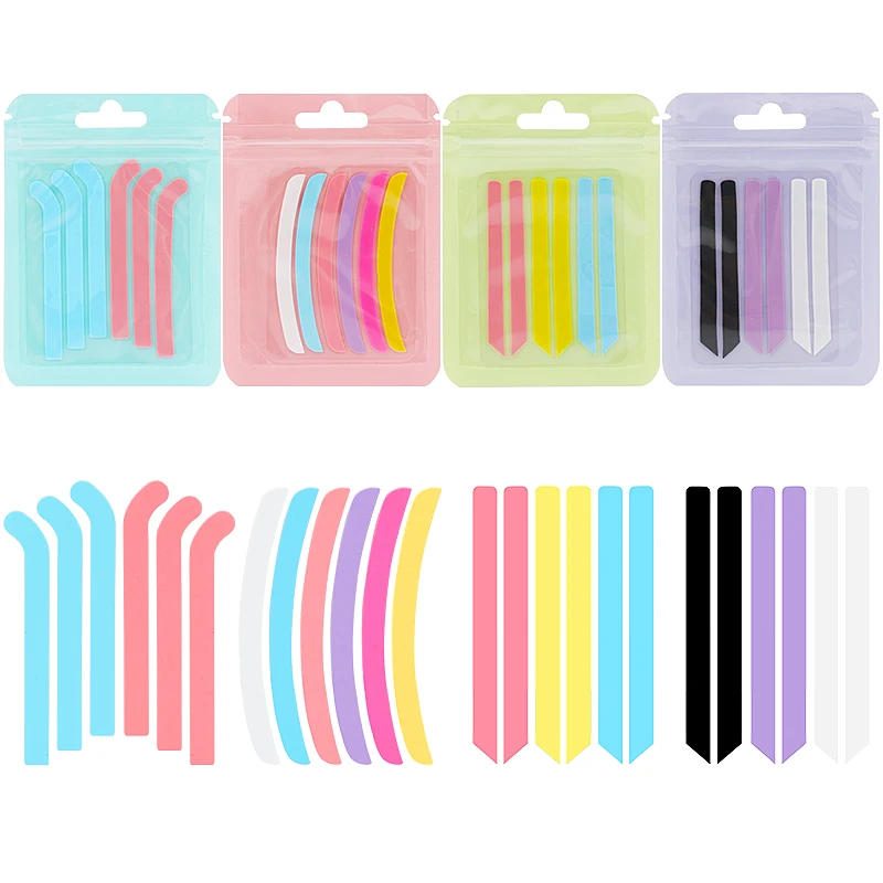 6pcs Eyelash Lifting Silicone Stripe Reusable Eye Lash Lift Curler Pad Perm Ribbon Eyelashes Extension Supplies Makeup Tools