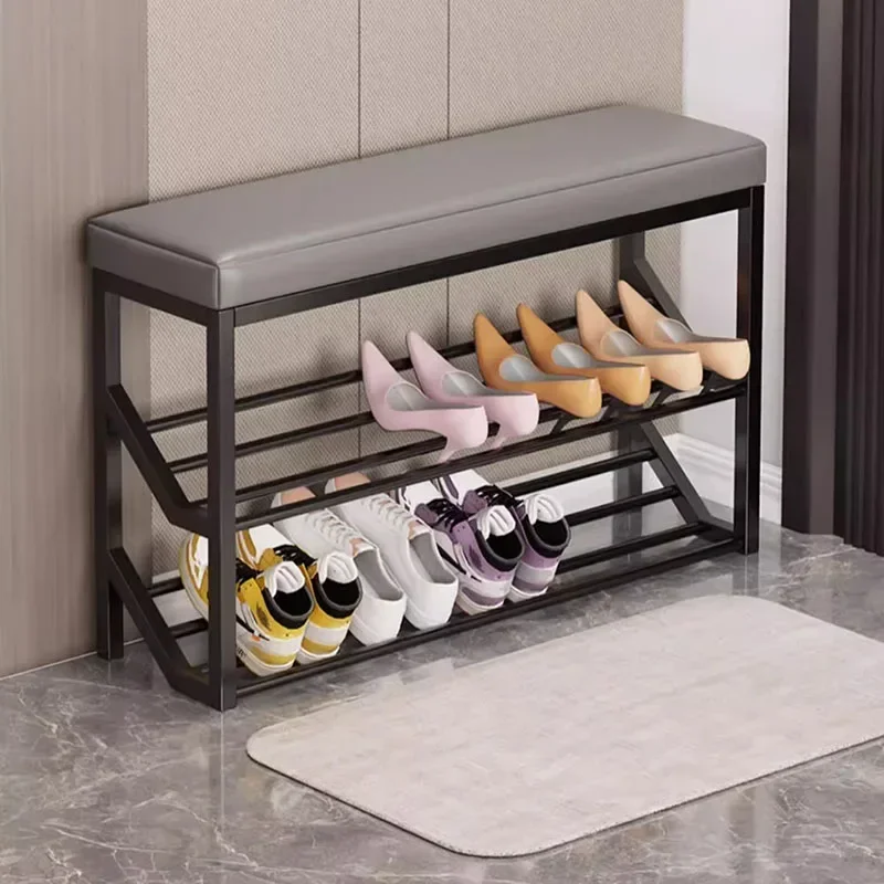 

Bench Minimalism Shoe Stand Space Saving Multi Layer Cabinet Metal Storage Shoe Stand Floor Home Zapatera Living Room Furniture