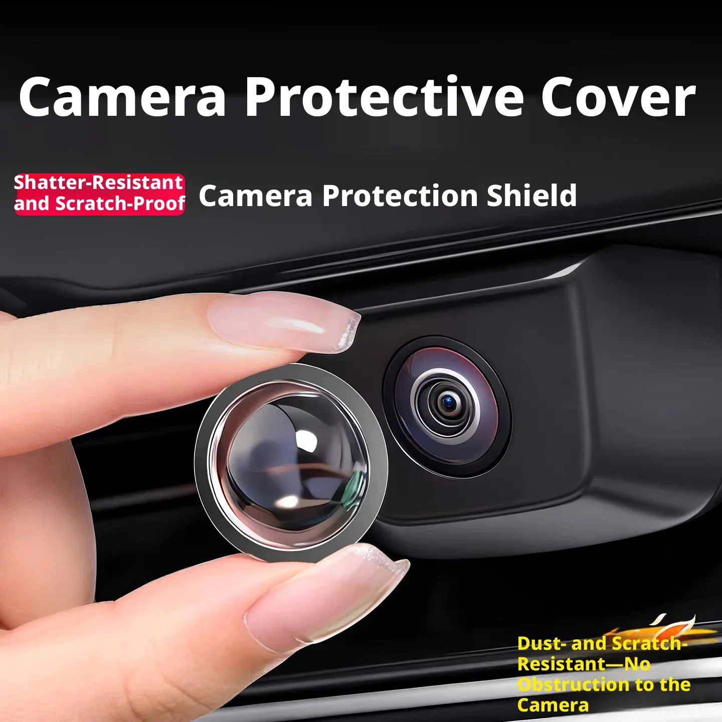 

Car 360 front and rear camera protective cover, rain, sand and stone collision protective cover, reversing protective equipment