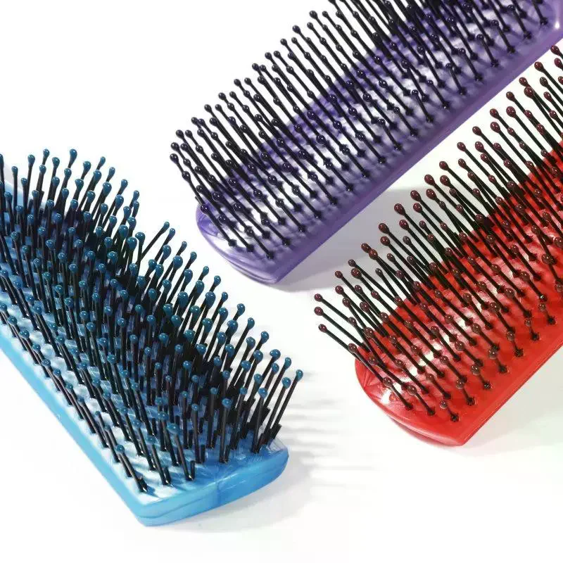 Massage Hair Brush Plastic Detangling Brush Hairdressing Comb Rib Comb For All Hair Types For Men And Women 1Pcs