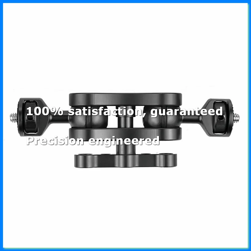 

Double 1/4 Ball Head Adapter Magic Arm Crab Clamp 3/8 Mount Light Field Monitor Camera Stand Bracket - Black-A23U
