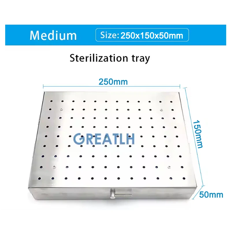 Sterilizer Tray with Silicone Mat Box Disinfection Tray Instruments Hold Sterilising