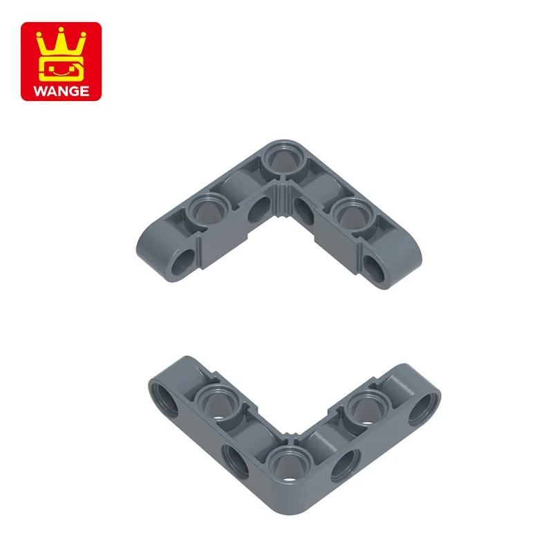 20Pcs/lot NO.9686W 1x4 Right Angle Steering with 7Holes Block Moc Color Accessories Compatible with Brick DIY Children's Toy